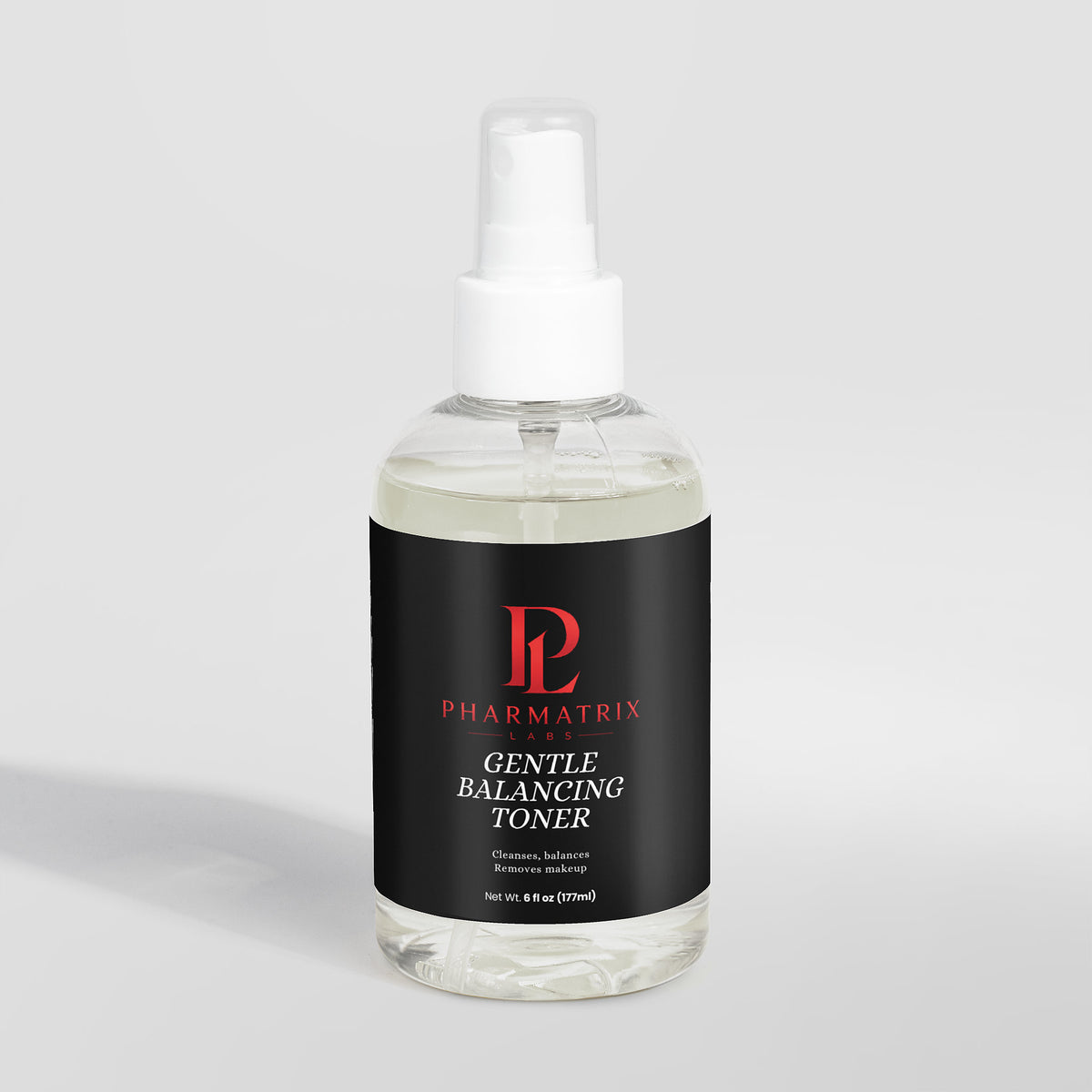 Bottle of Pharmatrix Gentle Balancing Toner on a light gray background