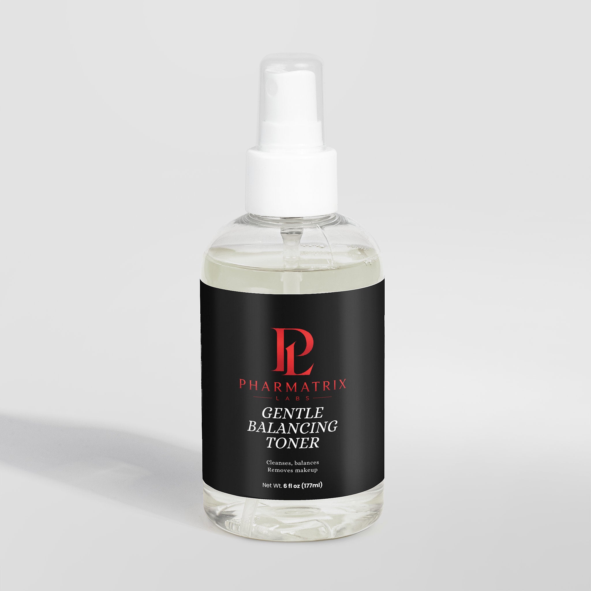 Bottle of Pharmatrix Gentle Balancing Toner on a light gray background