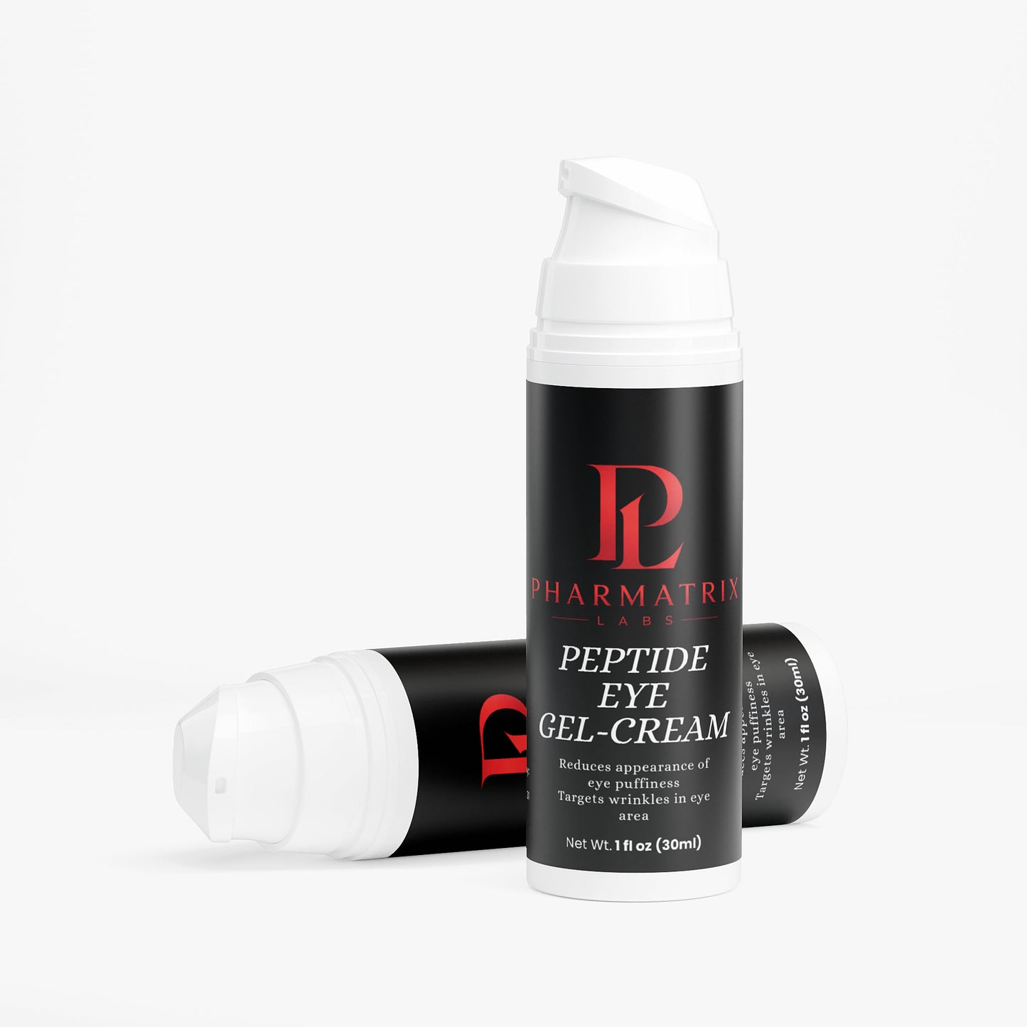 Pharmatrix Peptide Eye Gel-Cream bottle on a white background 2 views 